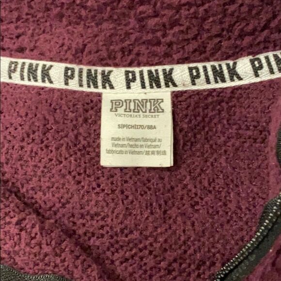 Victoria’s Secret PINK Plum Sherpa Sweatshirt S - Picture 10 of 12